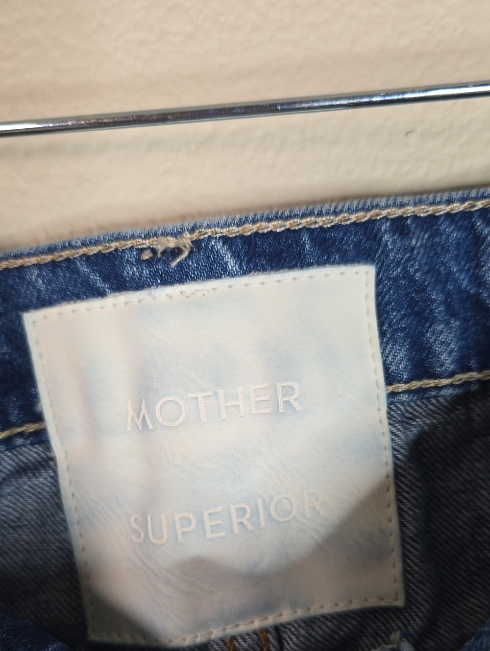 MOTHER  Superior The Headliner Sneak Denim Jeans  Green Thumb Size 32 - Picture 4 of 9